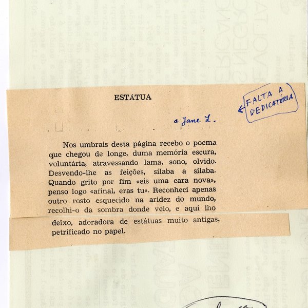 'Sobre o lado esquerdo' por Carlos de Oliveira, Lisboa, 1968, orig. imp. c/ emendas:  prova tipog...