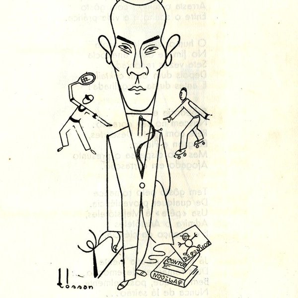 Caricatura de Mário Braga por Tóssan, 1944