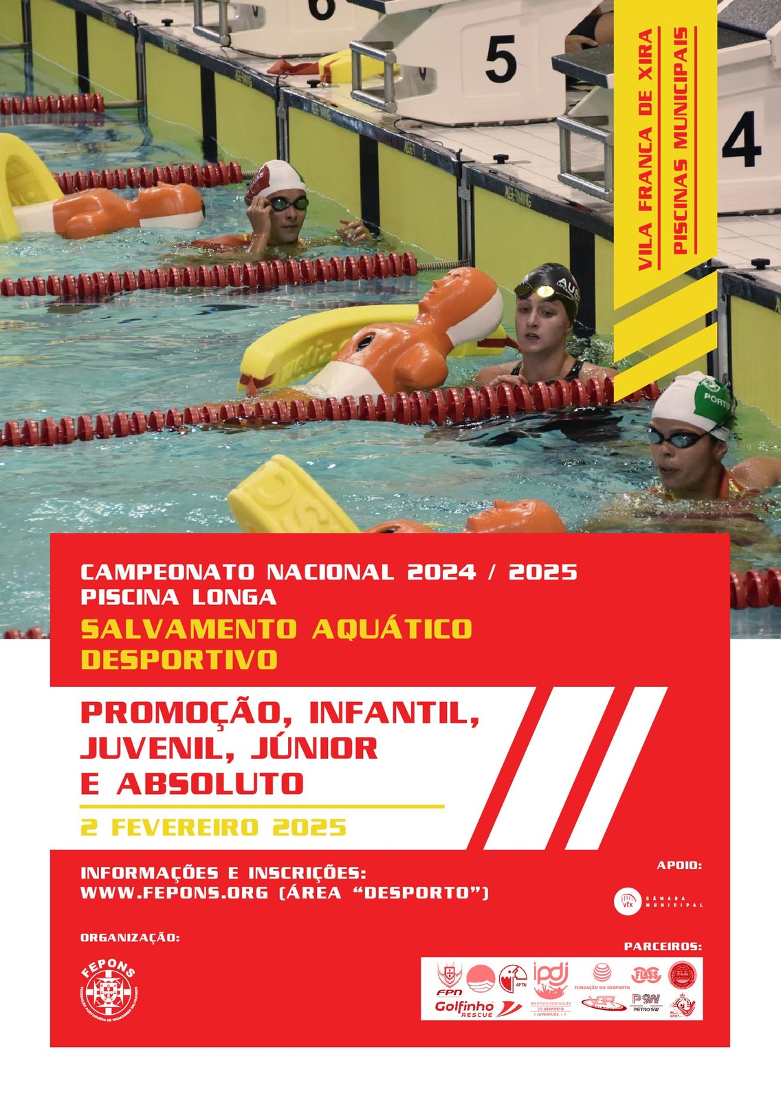 Campeonato Nacional de Piscina Longa de Salvamento Aquático Desportivo - Época 2024/25 tem lugar ...