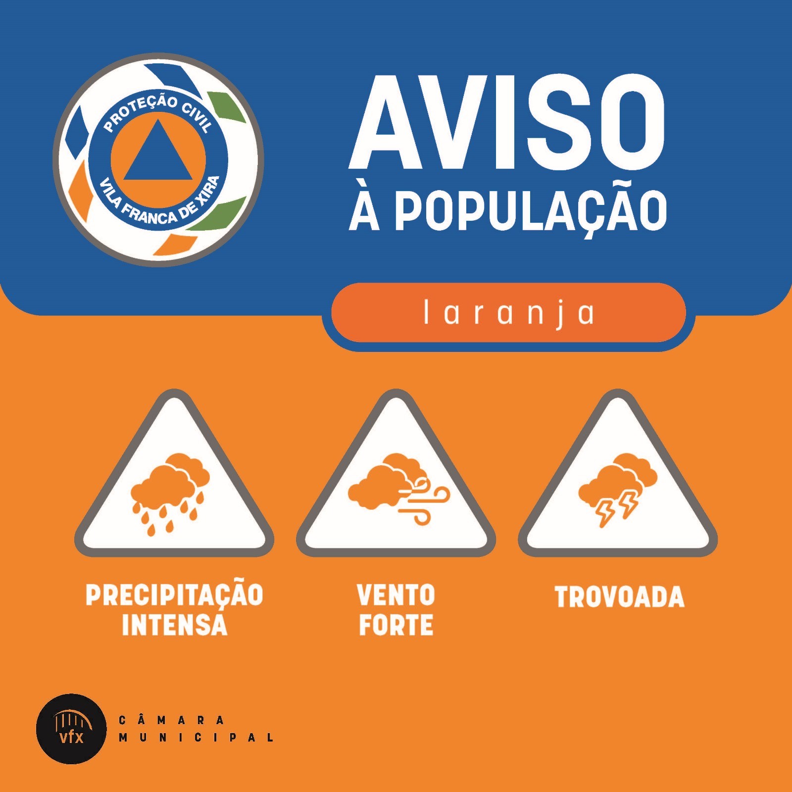 AVISO À POPULAÇÃO | Condições meteorológicas adversas - Precipitação, vento e trovoada - Medidas ...