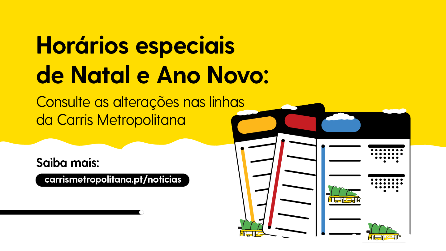 Horários especiais durante a época festiva nas linhas da Carris Metropolitana